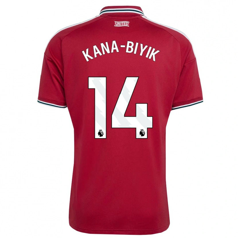 Danxen Bambino Maglia Enzo Kana-Biyik #14 Rosso Giallo Bianco Kit Gara Home 2026/27 Maglietta