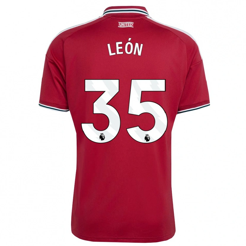 Danxen Bambino Maglia Diego León #35 Rosso Giallo Bianco Kit Gara Home 2026/27 Maglietta