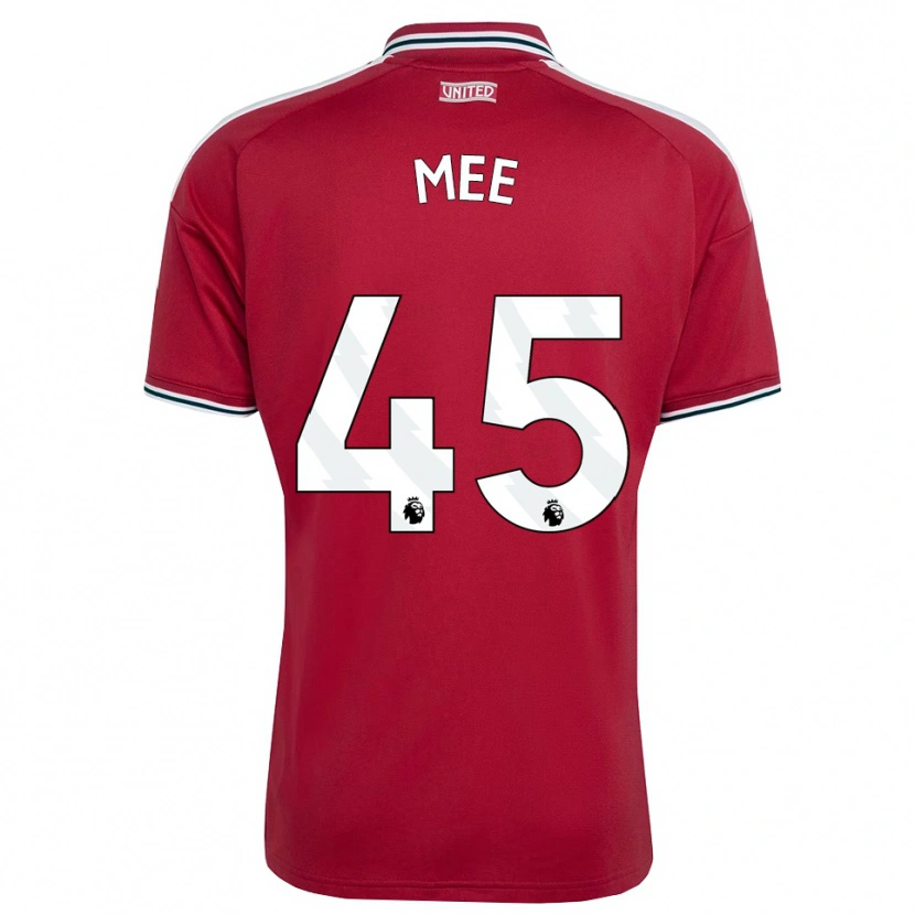 Danxen Bambino Maglia Dermot Mee #45 Rosso Giallo Bianco Kit Gara Home 2026/27 Maglietta