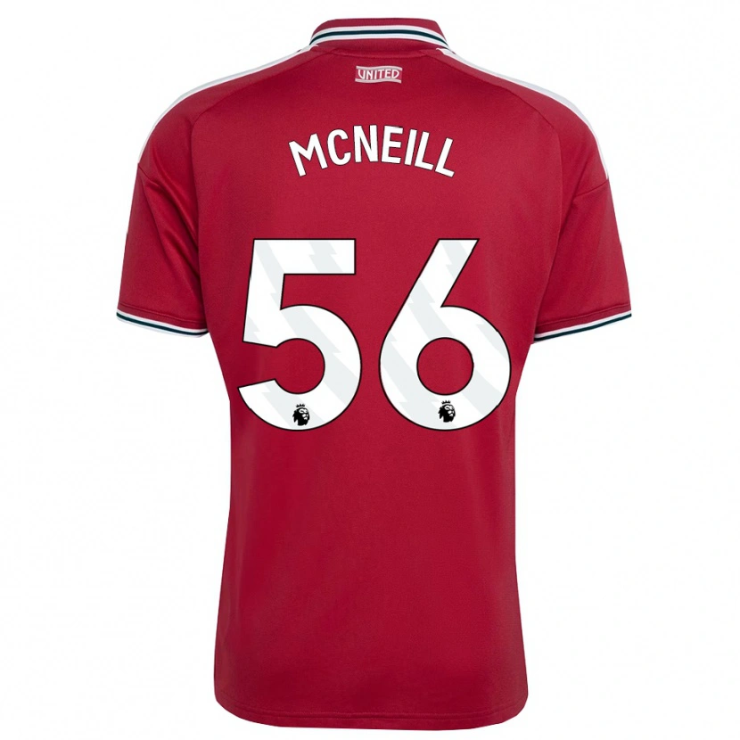 Danxen Bambino Maglia Charlie Mcneill #56 Rosso Giallo Bianco Kit Gara Home 2026/27 Maglietta