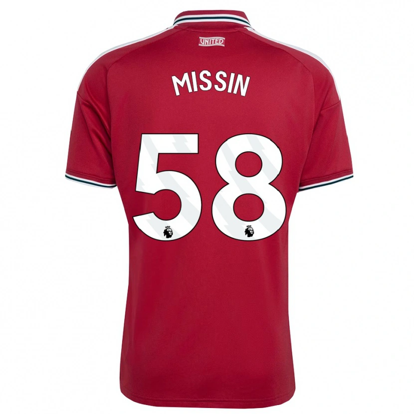 Danxen Bambino Maglia Ashton Missin #58 Rosso Giallo Bianco Kit Gara Home 2026/27 Maglietta
