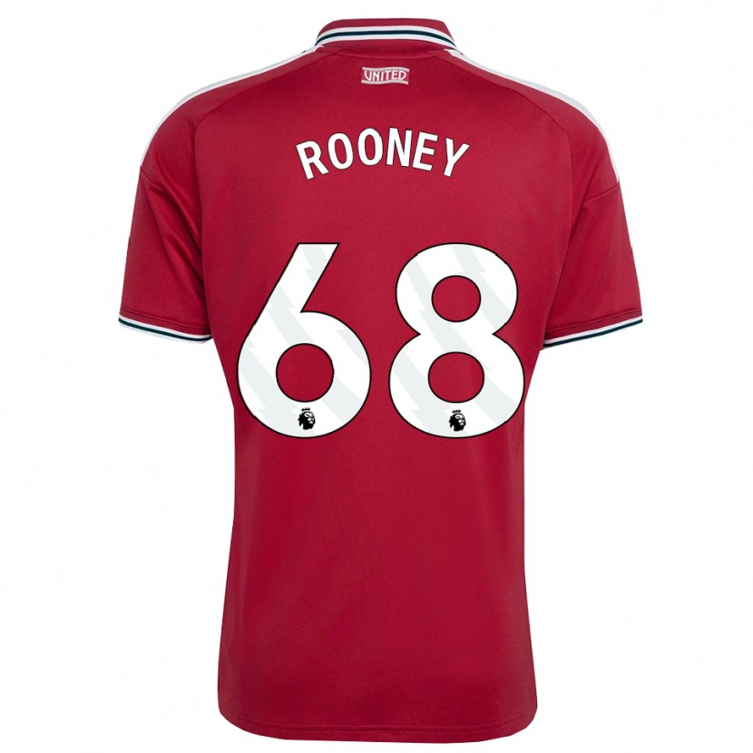 Danxen Bambino Maglia Kai Rooney #68 Rosso Giallo Bianco Kit Gara Home 2026/27 Maglietta