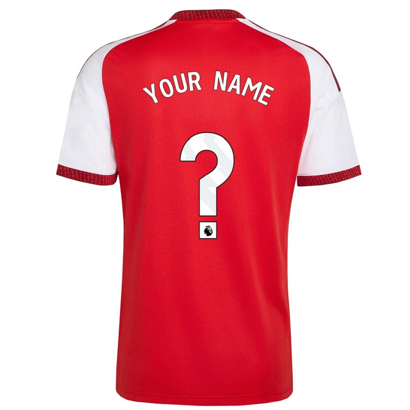Danxen Bambino Maglia Il Tuo Nome #0 Rosso Bianco Nero Kit Gara Home 2026/27 Maglietta
