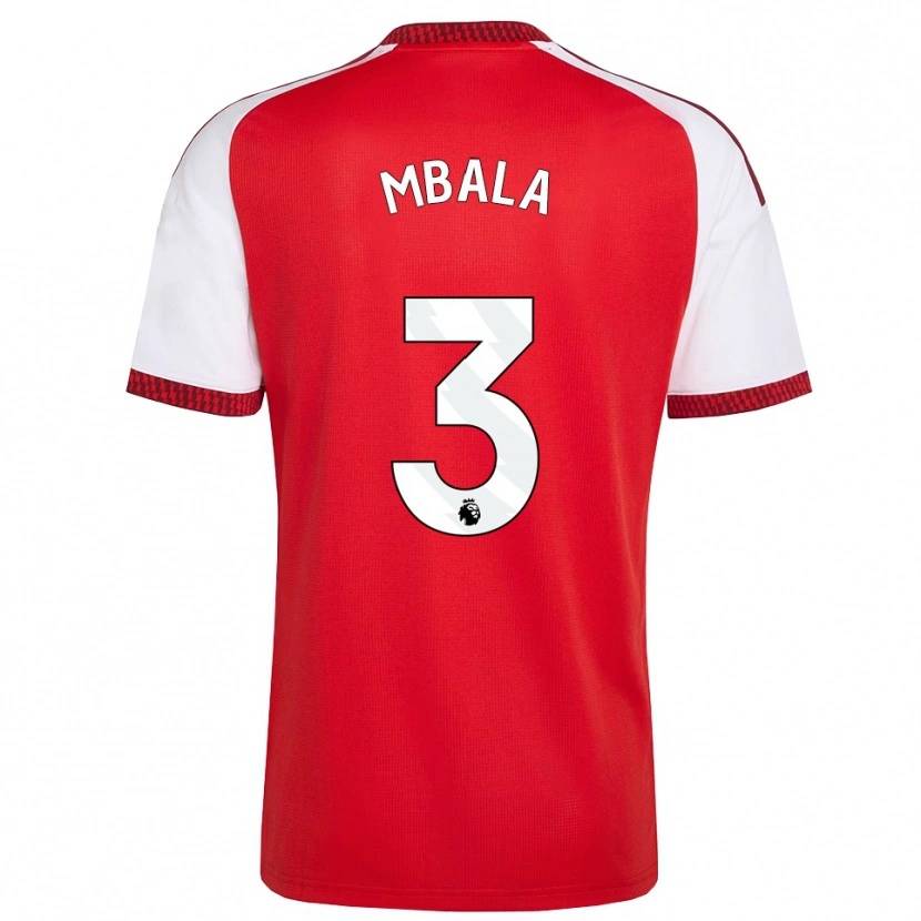 Danxen Bambino Maglia Elyon Mbala #3 Rosso Bianco Nero Kit Gara Home 2026/27 Maglietta