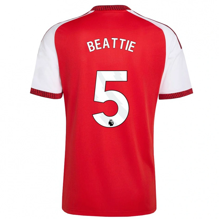 Danxen Bambino Maglia Jen Beattie #5 Rosso Bianco Nero Kit Gara Home 2026/27 Maglietta