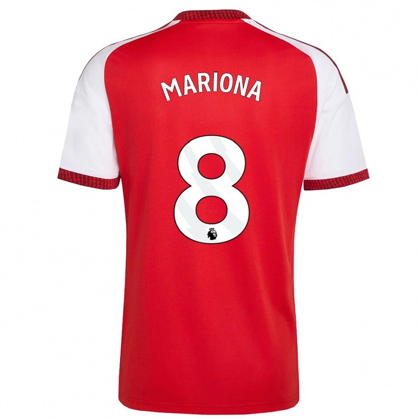Danxen Bambino Maglia Mariona Caldentey #8 Rosso Bianco Nero Kit Gara Home 2026/27 Maglietta
