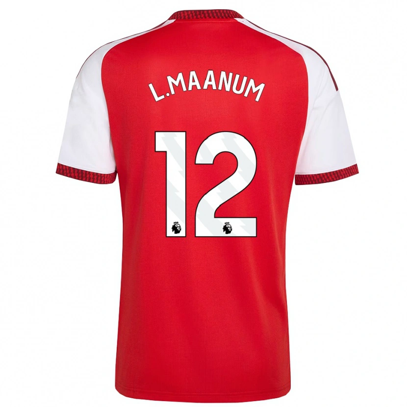 Danxen Bambino Maglia Frida Maanum #12 Rosso Bianco Nero Kit Gara Home 2026/27 Maglietta