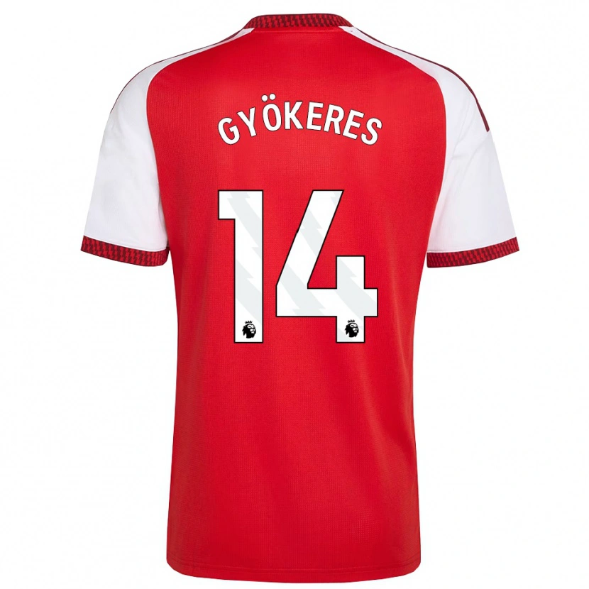 Danxen Bambino Maglia Viktor Gyökeres #14 Rosso Bianco Nero Kit Gara Home 2026/27 Maglietta