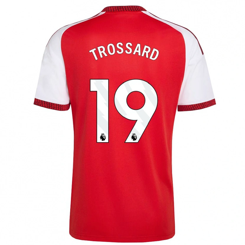 Danxen Bambino Maglia Leandro Trossard #19 Rosso Bianco Nero Kit Gara Home 2026/27 Maglietta