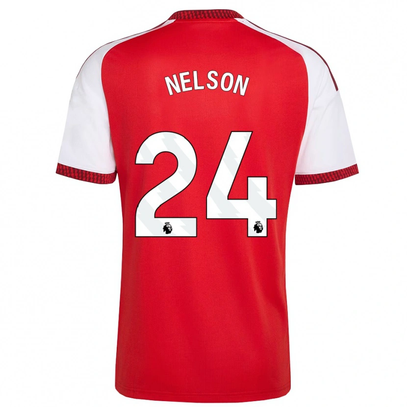 Danxen Bambino Maglia Reiss Nelson #24 Rosso Bianco Nero Kit Gara Home 2026/27 Maglietta
