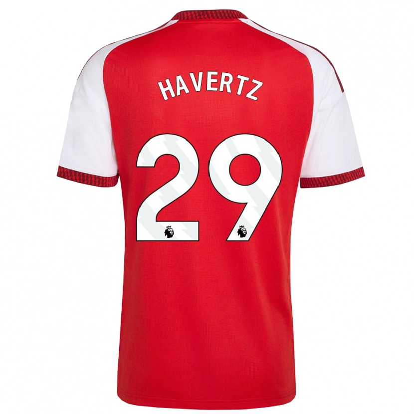 Danxen Bambino Maglia Kai Havertz #29 Rosso Bianco Nero Kit Gara Home 2026/27 Maglietta