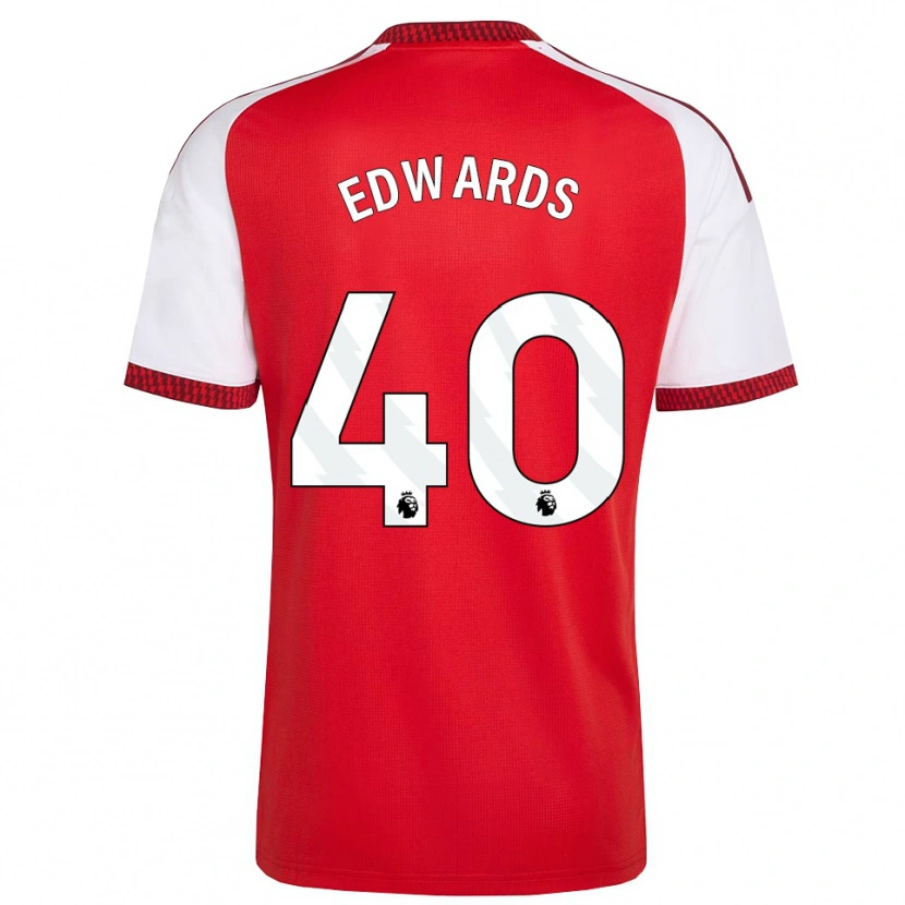 Danxen Bambino Maglia Khayon Edwards #40 Rosso Bianco Nero Kit Gara Home 2026/27 Maglietta