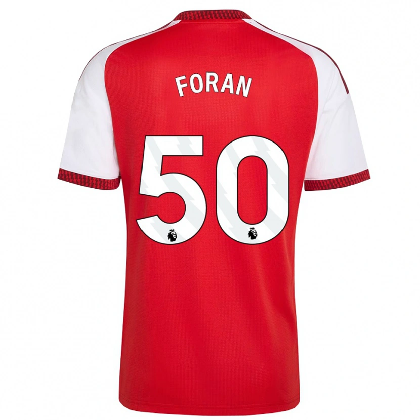 Danxen Bambino Maglia Taylor Foran #50 Rosso Bianco Nero Kit Gara Home 2026/27 Maglietta