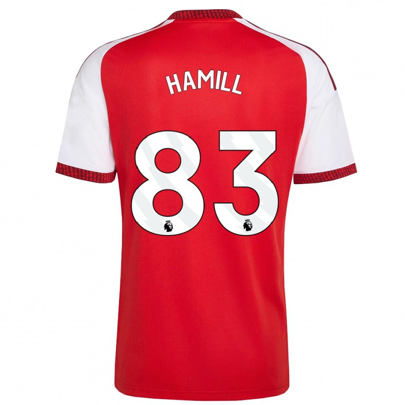 Danxen Bambino Maglia Callan Hamill #83 Rosso Bianco Nero Kit Gara Home 2026/27 Maglietta
