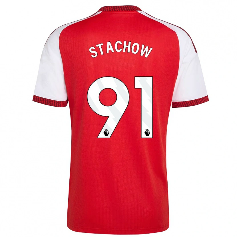 Danxen Bambino Maglia Patrick Stachow #91 Rosso Bianco Nero Kit Gara Home 2026/27 Maglietta