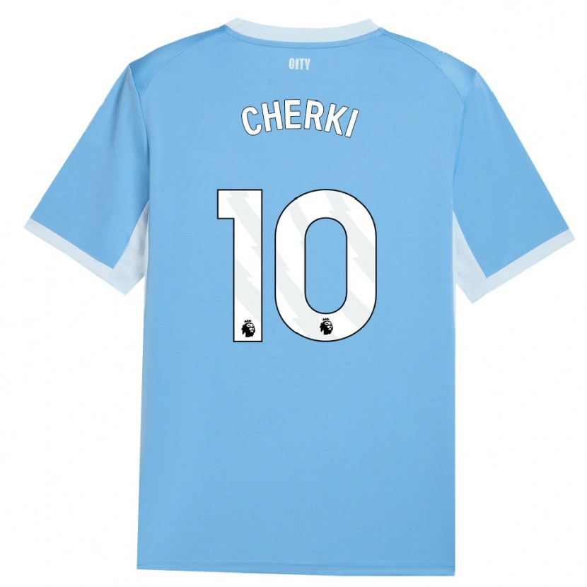 Danxen Bambino Maglia Rayan Cherki #10 Azzurro Chiaro Bianco Kit Gara Home 2026/27 Maglietta