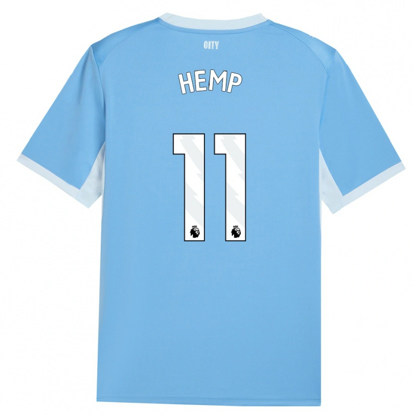 Danxen Bambino Maglia Lauren Hemp #11 Azzurro Chiaro Bianco Kit Gara Home 2026/27 Maglietta