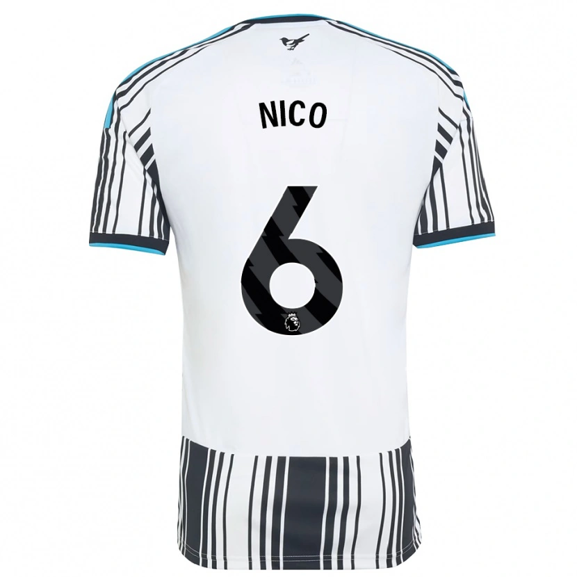 Danxen Bambino Maglia Nico González #6 Azzurro Nero Bianco Kit Gara Home 2026/27 Maglietta