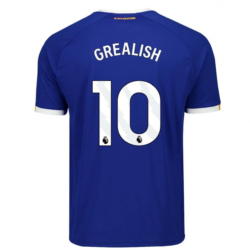 Danxen Bambino Maglia Jack Grealish #10 Blu Bianco Giallo Kit Gara Home 2026/27 Maglietta
