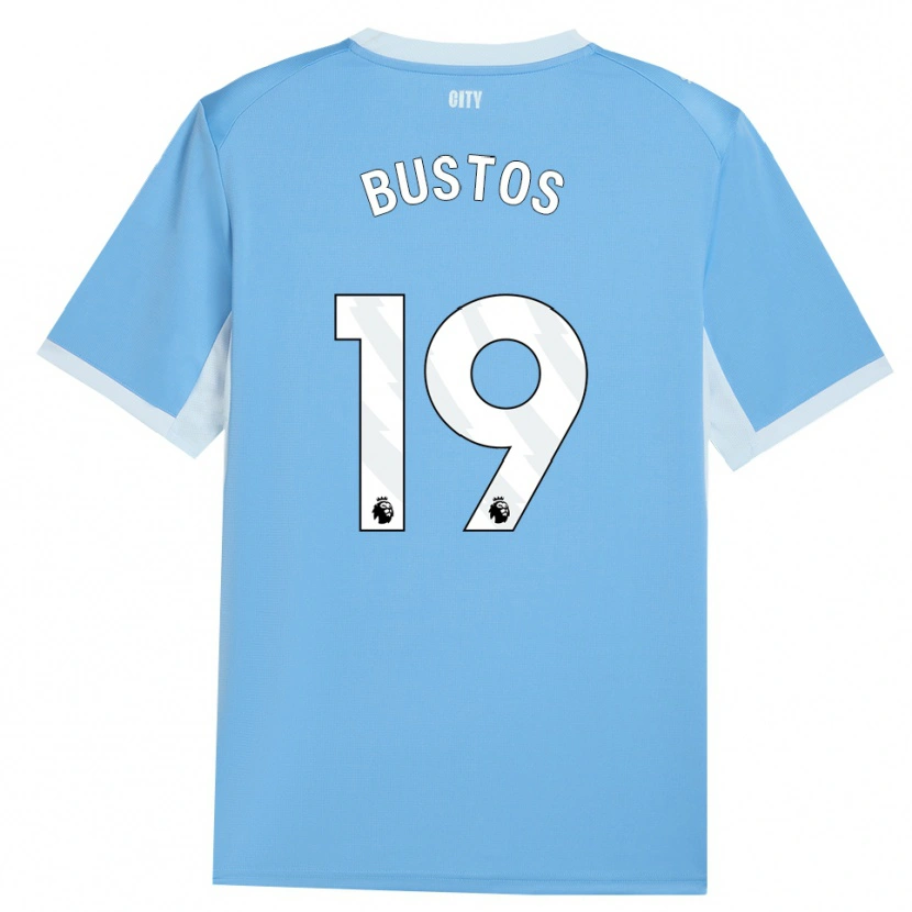 Danxen Bambino Maglia Nahuel Bustos #19 Azzurro Chiaro Bianco Kit Gara Home 2026/27 Maglietta