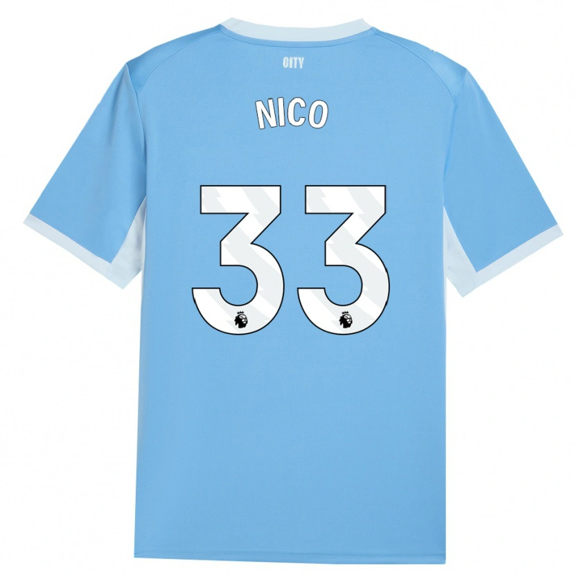 Danxen Bambino Maglia Nico O'reilly #33 Azzurro Chiaro Bianco Kit Gara Home 2026/27 Maglietta
