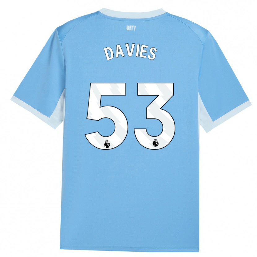 Danxen Bambino Maglia Mayzee Davies #53 Azzurro Chiaro Bianco Kit Gara Home 2026/27 Maglietta