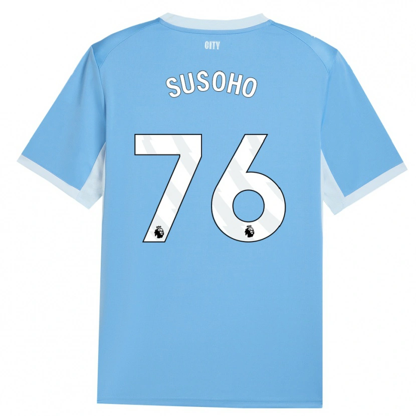 Danxen Bambino Maglia Mahamadou Susoho #76 Azzurro Chiaro Bianco Kit Gara Home 2026/27 Maglietta