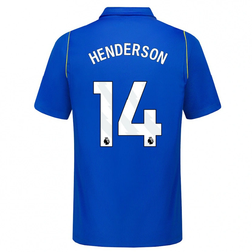 Danxen Bambino Maglia Jordan Henderson #14 Blu Giallo Kit Gara Home 2026/27 Maglietta