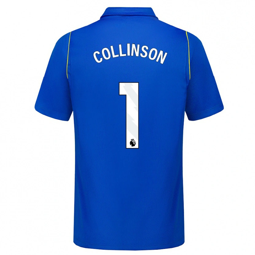 Danxen Bambino Maglia Isaac Collinson #1 Blu Giallo Kit Gara Home 2026/27 Maglietta