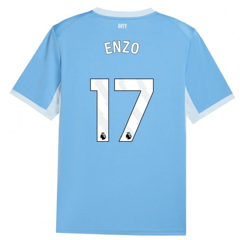 Danxen Bambino Maglia Enzo Fernández #17 Azzurro Chiaro Bianco Kit Gara Home 2026/27 Maglietta