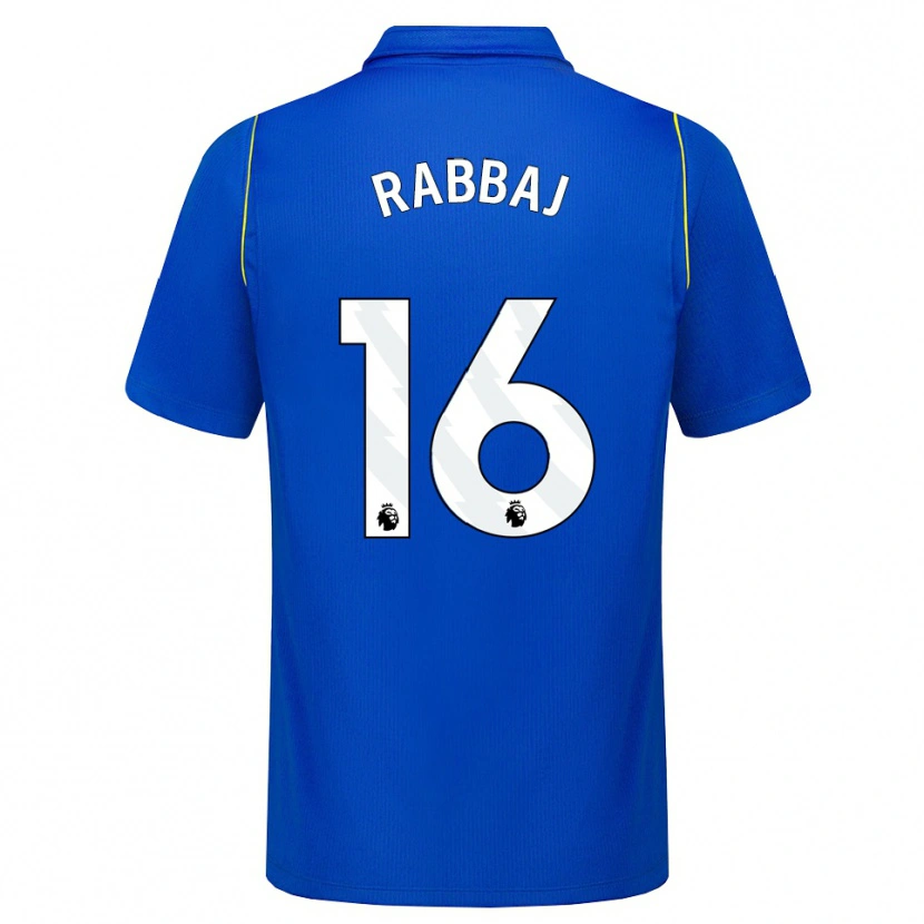 Danxen Bambino Maglia Ibrahim Rabbaj #16 Blu Giallo Kit Gara Home 2026/27 Maglietta