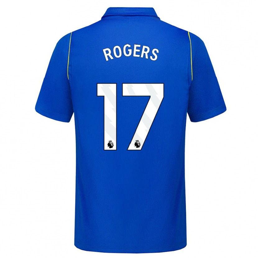 Danxen Bambino Maglia Morgan Rogers #17 Blu Giallo Kit Gara Home 2026/27 Maglietta