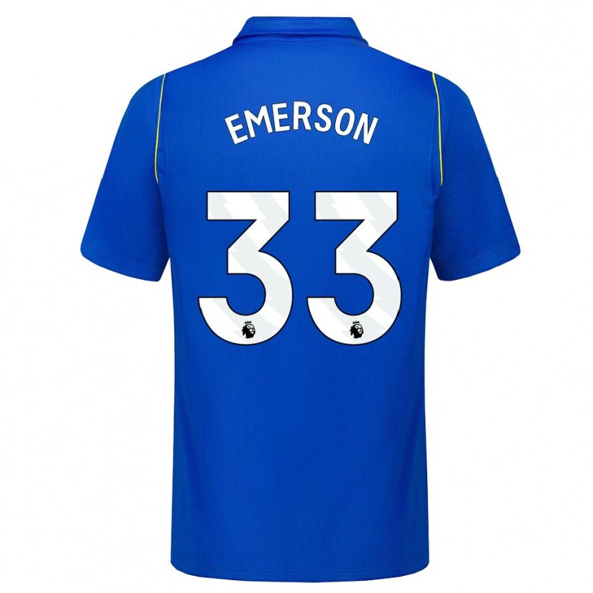 Danxen Bambino Maglia Emerson #33 Blu Giallo Kit Gara Home 2026/27 Maglietta