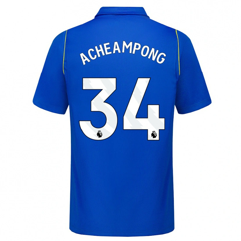 Danxen Bambino Maglia Josh Acheampong #34 Blu Giallo Kit Gara Home 2026/27 Maglietta