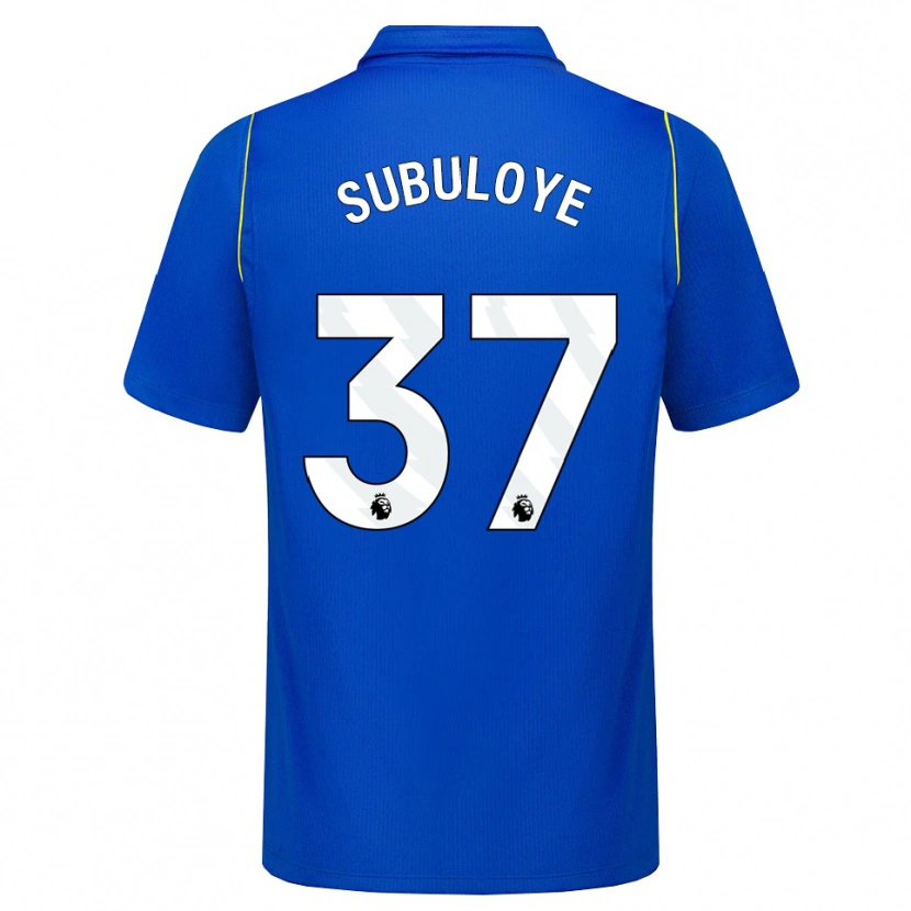 Danxen Bambino Maglia Olutayo Subuloye #37 Blu Giallo Kit Gara Home 2026/27 Maglietta