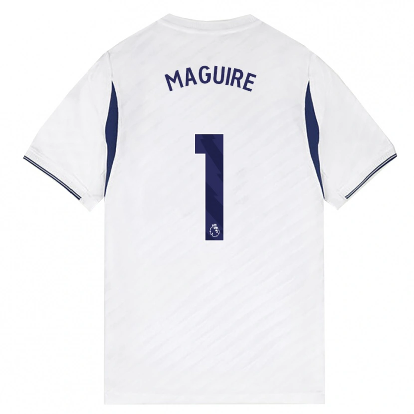 Danxen Bambino Maglia Aaron Maguire #1 Bianco Rosso Viola Kit Gara Home 2026/27 Maglietta