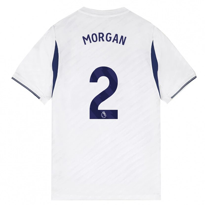 Danxen Bambino Maglia Esther Morgan #2 Bianco Rosso Viola Kit Gara Home 2026/27 Maglietta