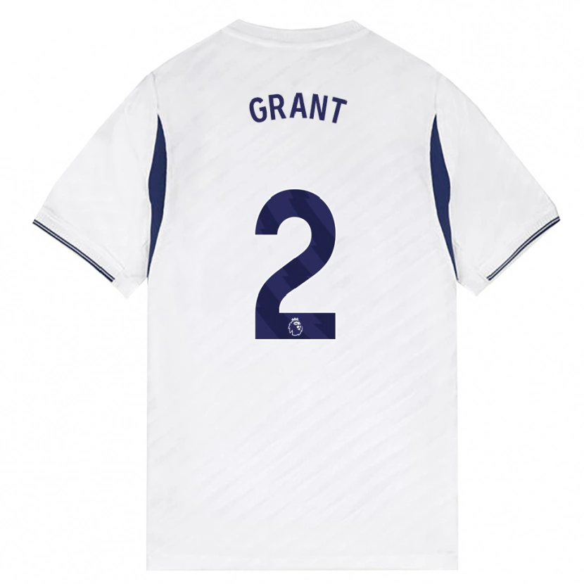 Danxen Bambino Maglia Charlotte Grant #2 Bianco Rosso Viola Kit Gara Home 2026/27 Maglietta