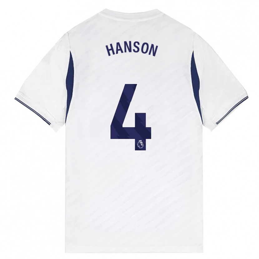 Danxen Bambino Maglia Cayon Hanson #4 Bianco Rosso Viola Kit Gara Home 2026/27 Maglietta
