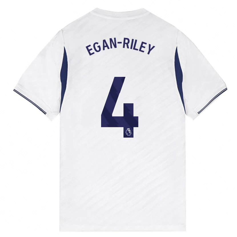 Danxen Bambino Maglia Roman Egan-Riley #4 Bianco Rosso Viola Kit Gara Home 2026/27 Maglietta