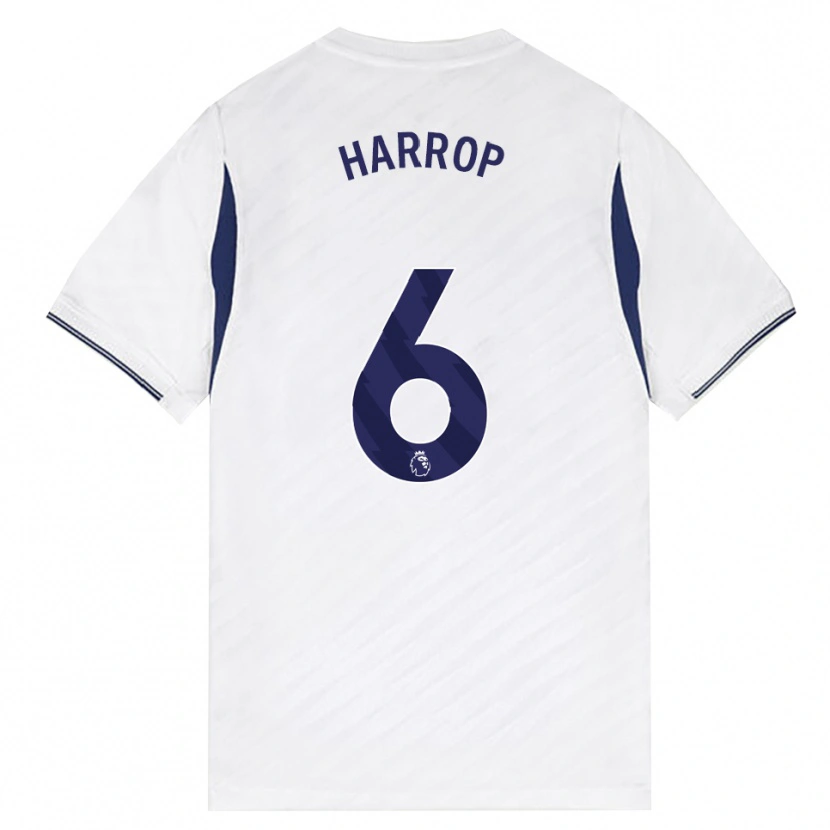 Danxen Bambino Maglia Kerys Harrop #6 Bianco Rosso Viola Kit Gara Home 2026/27 Maglietta