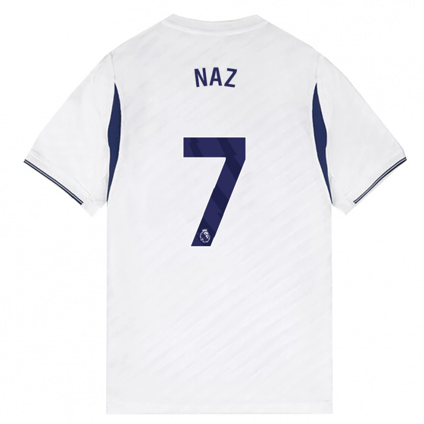 Danxen Bambino Maglia Jessica Naz #7 Bianco Rosso Viola Kit Gara Home 2026/27 Maglietta