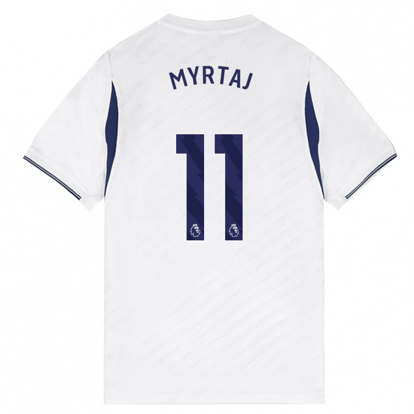 Danxen Bambino Maglia Leon Myrtaj #11 Bianco Rosso Viola Kit Gara Home 2026/27 Maglietta