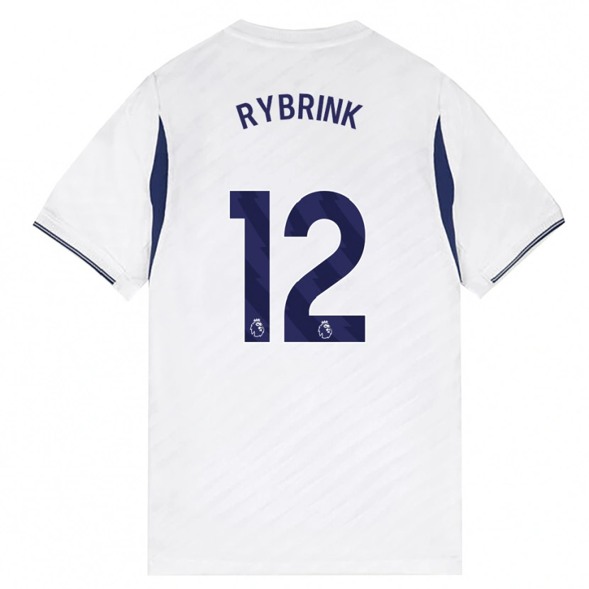 Danxen Bambino Maglia Josefine Rybrink #12 Bianco Rosso Viola Kit Gara Home 2026/27 Maglietta