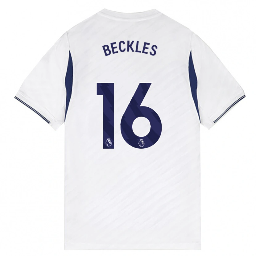 Danxen Bambino Maglia Zion Beckles #16 Bianco Rosso Viola Kit Gara Home 2026/27 Maglietta