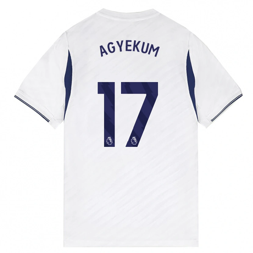 Danxen Bambino Maglia Ezra Agyekum #17 Bianco Rosso Viola Kit Gara Home 2026/27 Maglietta