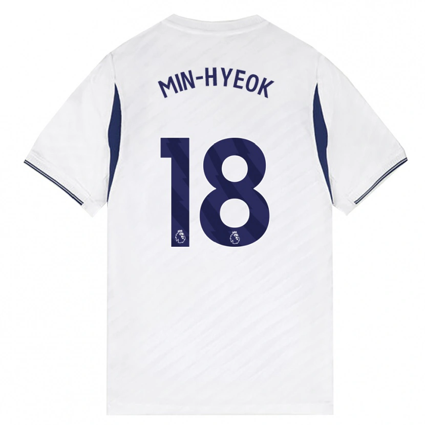 Danxen Bambino Maglia Min-Hyeok Yang #18 Bianco Rosso Viola Kit Gara Home 2026/27 Maglietta