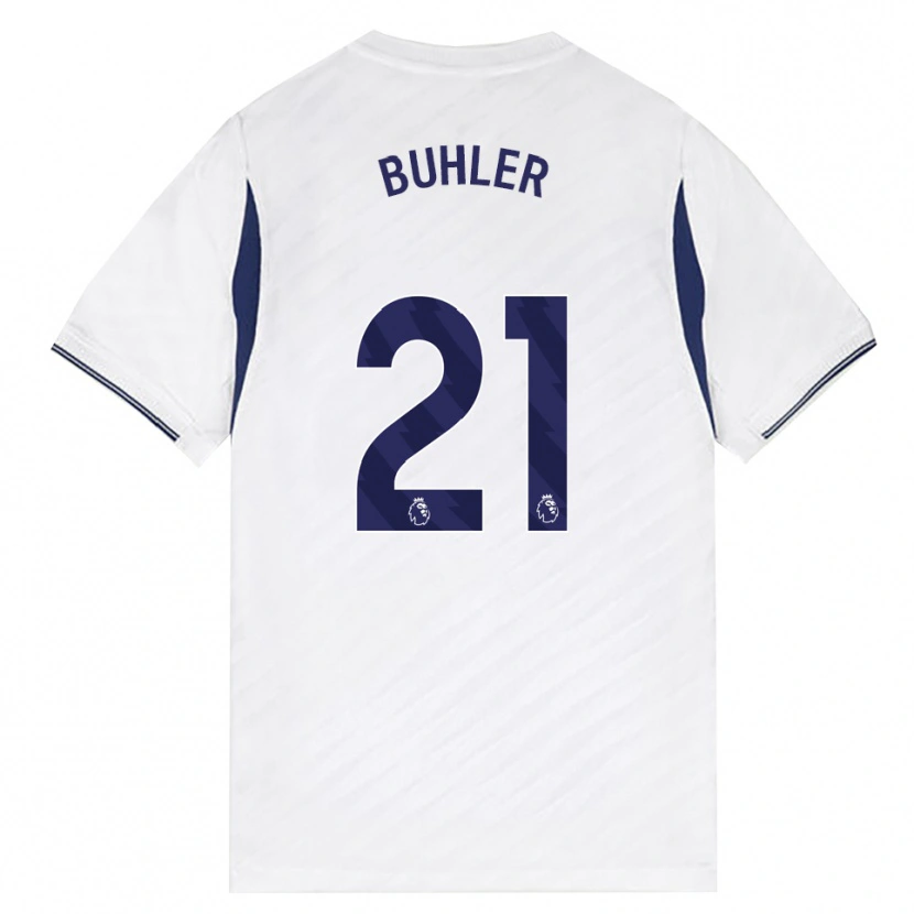Danxen Bambino Maglia Luana Bühler #21 Bianco Rosso Viola Kit Gara Home 2026/27 Maglietta