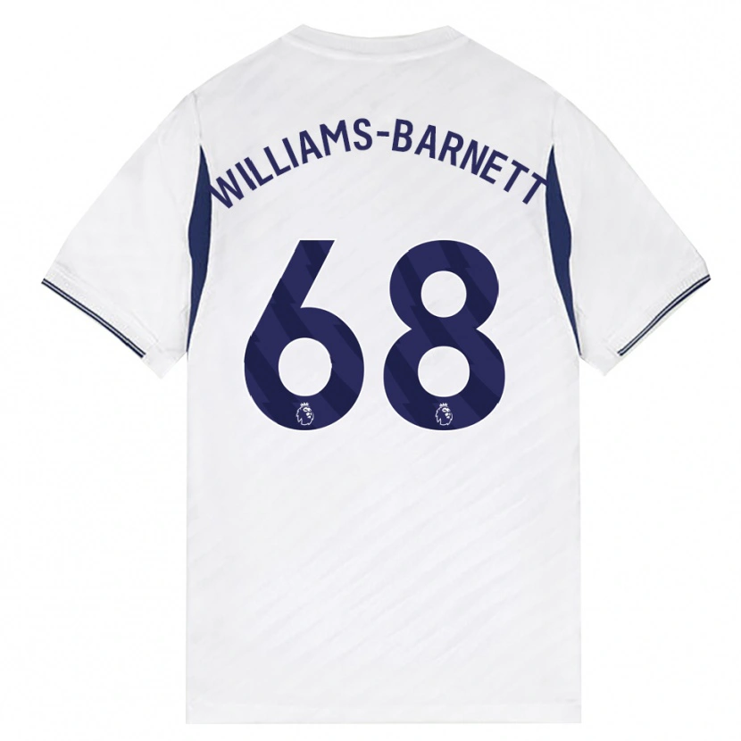 Danxen Bambino Maglia Luca Williams-Barnett #68 Bianco Rosso Viola Kit Gara Home 2026/27 Maglietta