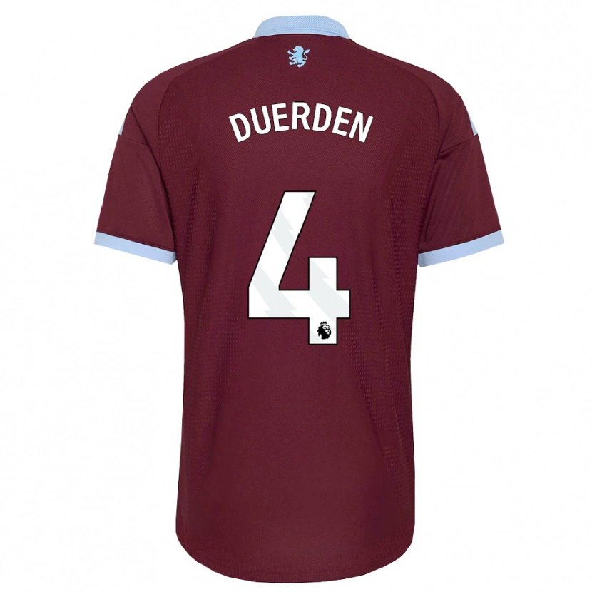 Danxen Bambino Maglia Archie Duerden #4 Blu Fiordaliso Borgogna Kit Gara Home 2026/27 Maglietta